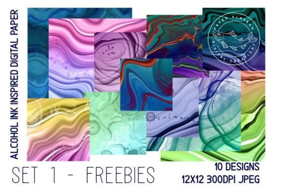 Alcohol Ink Set 1 Digital Paper FREEBIES: Unlock Vibrant Creativity