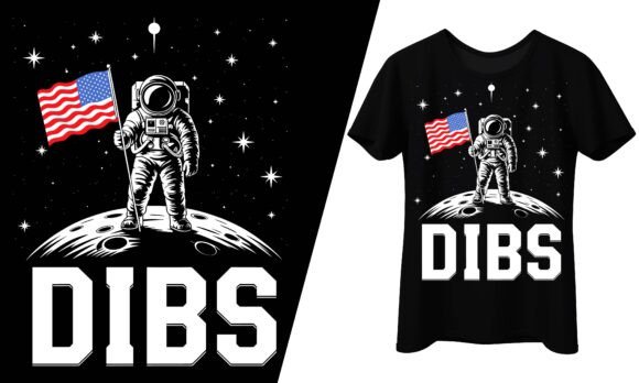 Dibs Astronaut Space Moon USA Flag SVG: A Bold Design Asset