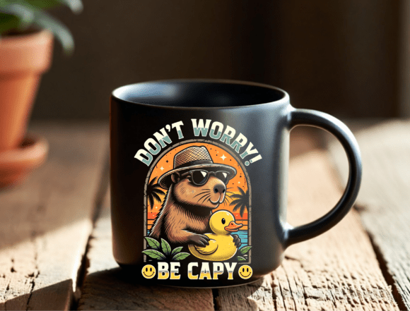 Don't Worry Be Capy Png Funny Capybara: A Design Asset with Charm