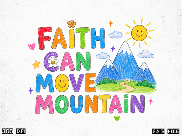 Faith Can Move Mountain Christian PNG: Design & Application