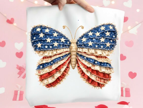 Patriotic Butterfly Sublimation PNG: Elevate Your Designs