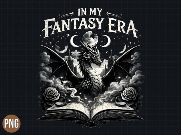 Unleash Your Creativity: The In My Fantasy Era Dragon Book Shirt PNG