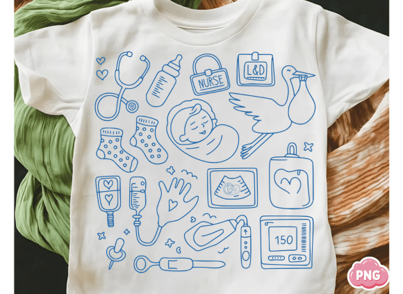 Unpacking the Labor and Delivery Nurse Doodles SVG Png Collection